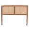 Baxton Studio Gilbert Mid-Century Modern Ash Walnut Finished Wood and Synthetic Rattan Queen Size Headboard 181-11094-Zoro - alternate 6